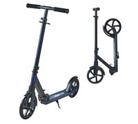 VEVOR Patinete 2 Ruedas, para Niños a Partir de 8 Años, Patinete de Calle Plegable con Manillar Regulable en Altura y Base Antideslizante, hasta 100 kg, Color Negro + Morado, Armazón de Acero