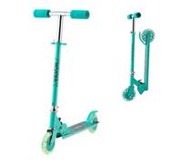 VEVOR Patinete de 2 Ruedas para Niños a Partir de 3 Años, Ruedas Iluminadas, Manillar de Altura Ajustable, Base Antideslizante y Chasis Plegable, Patinete hasta 50 kg, Verde, 700 x 325 x 830 mm