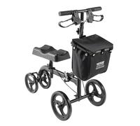 VEVOR Patinete de Rodilla Plegable, Andador de Rodilla Orientable de Acero al Carbono con Manillar Ajustable, Ruedas Todo Terreno, Recuperación de Piernas para Lesiones de Tobillo Roto, 445-570 mm