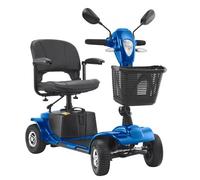 VEVOR Patinete Eléctrico de Movilidad, para Personas Mayores, con Autonomía 25 km, Silla de Ruedas Todoterreno con 4 Ruedas Antideslizantes, Carga de 120 kg y Capacidad de Pendiente de 9°, Azul