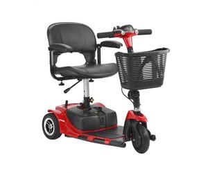 VEVOR Patinete Eléctrico, Plegable, para Personas Mayores, con Autonomía 20 km, Silla de Ruedas Todoterreno con 3 Ruedas Antideslizantes, Capacidad de Carga de 120 kg, 940 x 500 x 840 mm, Rojo