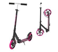 VEVOR Patinete para Niños a Partir de 8 Años, 2 Ruedas, con Manillar Regulable en Altura y Base Antideslizante, Marco de Aleación de Aluminio, Soporta hasta 100 kg, Rosa, 900 x 380 x 1000 mm