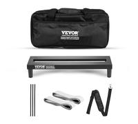 VEVOR Pedalera de Guitarra, 380 x 155 x 62 mm, Aleación de Aluminio 0,37 kg Pedalera de Guitarra Súper Ligera con Bolsa de Transporte Correa Fija, Capacidad para 4-6 Pedales de Guitarra, Pequeña
