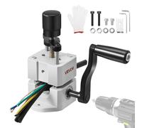 VEVOR Peladora de Cables Manual de 1,5-25 mm, Peladora de Cobre Portátil ABC y PC con Manivela o Taladro, Cuchillas Templadas de 64 Mn, Rodillos de Acero para Reciclaje de Chatarra de Cobre