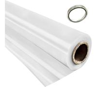 VEVOR Película de Invernadero de Polietileno, 7,3 m de Largo x 15,2 m de Ancho, Transparente, túnel de 0,15 mm de Grosor, láminas de Polietileno Resistentes al desgarro como láminas de plástico para