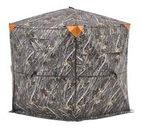 VEVOR Persiana de Caza Portátil Transparente de 288 Grados y 5 Lados con Bolsa de Transporte, para 6-7 Personas, Camuflaje, con Puerta, Ventana Silenciosas y Cremallera, para Pavos y Ciervos