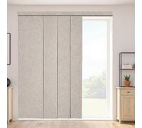 VEVOR Persianas de Panel Extensibles Ancho de 116-218 cm Paneles Recortables Alto de 243 cm Opacas Verticales para Puertas Correderas, Puertas de Patio, Separadores de Ambientes, Ventanas, Marrón