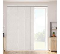 VEVOR Persianas de Panel Extensibles Ancho de 116-218 cm Paneles Recortables Alto de 243 cm Opacas Verticales para Puertas Correderas, Puertas de Patio, Separadores de Ambientes, Ventanas, Gris Claro
