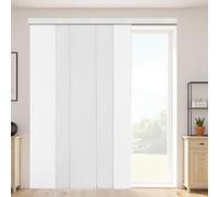 VEVOR Persianas de Panel Riel Extensible Ancho de 116-218 cm Paneles Recortables Alto de 243 cm Verticales para Puertas Correderas, Puertas de Patio, Separadores de Ambientes, Ventanas, Blanco