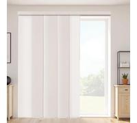 VEVOR Persianas de Panel Riel Extensible Ancho de 116-218 cm Paneles Recortables Alto de 243 cm Verticales para Puertas Correderas, Puertas de Patio, Separadores de Ambientes, Ventanas, Marrón Claro