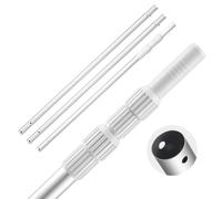 VEVOR Pértiga de Piscina, 1-4,6 m, Barra Telescópica Ajustable con 2 Extensiones, Barra para Limpieza de Piscinas Resistente para Redes Desnatadoras, Rastrillos, Cepillos y Cabezales de Aspiración
