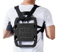 VEVOR Pesas Ajustables de Hierro Fundido, Par de Pesas de 4,5 kg, con Correas, para Columpios, Sentadillas, Entrenamiento de Fuerza y Fitness, Levantamiento de Pesas, 295 x 230 x 15 ± 10 mm, Negro