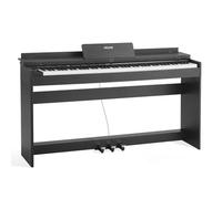 VEVOR Piano Digital 88 Teclas, Modo de Teclado Dual, Altavoces, con Atril, Soporte, Auriculares, Pedal de Sustain, 680 Tonos, Conexión Inalámbrica, para Principiantes, Negro, 1370 x 310 x 740 mm