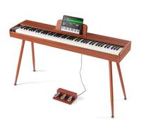 VEVOR Piano Digital Ponderado 88 Teclas Totalmente Ponderadas, Piano Eléctrico con Teclado Doble, Altavoces, Soporte de 4 Patas, Auriculares, 200 Tonos y Ritmos, Compatible con Bluetooth/USB/MIDI