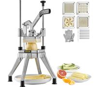 VEVOR Picadora Comercial 4 Cuchillas de Acero Inoxidable para Frutas y Verduras