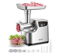 VEVOR Picadora de Carne 700 W 0,77 HP, Picadora de Carne Eléctrica Capacidad de 2,3 kg/min, con 3 Discos de Molienda, 3 Tubos de Embutir Salchichas, para Cocinas Domésticas, Restaurantes, Carnicerías