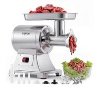 VEVOR Picadora de Carne 750W 1 HP, Picadora de Carne Eléctrica 4,2 kg/min, de Acero Inoxidable, con 2 Placas, 3 Tubos de Embutir Salchichas, para Cocinas Domésticas, Restaurantes, Carnicerías