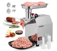 VEVOR Picadora de Carne Eléctrica de Encimera con Cuchilla, Capacidad de 2,3 kg/min, Placa de Molienda, para Hacer Salchichas, de Acero Inoxidable, para Cocina y Restaurante, 292 x 180 x 355 mm
