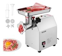 VEVOR Picadora de Carne Eléctrica de Encimera con Cuchilla, Capacidad de 2,5 kg/min, Placa de Molienda, para Hacer Salchichas, Acero Inoxidable, para Cocina y Restaurante, 375 x 240 x 420 mm