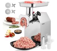 VEVOR Picadora de Carne Eléctrica de Encimera con Cuchilla, Capacidad de 4,2 kg/min, Placa de Molienda, Máquina para Hacer Salchichas, Acero Inoxidable para Cocina y Restaurante, 430 x 248 x 440 mm