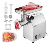 VEVOR Picadora de Carne Eléctrica de Encimera con Cuchilla, Capacidad de 4,2 kg/min, Placa de Molienda, Máquina para Hacer Salchichas, Acero Inoxidable para Cocina y Restaurante, 430 x 248 x 440 mm
