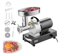 VEVOR Picadora de Carne Eléctrica Industrial de Encimera con Cuchilla, Capacidad 4,1 kg/Min, Placa de Molienda, para Hacer Salchichas, Acero Inoxidable, para Cocina y Restaurante, 550 x 250 x 450 mm