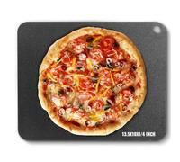 VEVOR Piedra para Pizza 340 x 250 x 6 mm Bandeja de Pizza para Horno Bandeja para Pizza Rectangular de Acero al Carbono Crujiente para Pizza, Pan, Filete, Verduras Frescas o Congeladas, Barbacoa