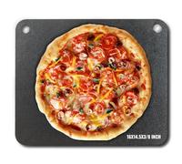 VEVOR Acero para Pizza, Placa de Acero para Pizza de 16 x 14.5 x 3/8 Pulgadas para Horno, Piedra para Hornear Pizza de Acero al Carbono previamente sazonada con 20 Veces más conductividad, sartén de