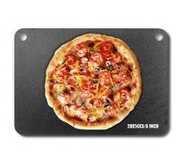 VEVOR Piedra para Pizza 508 x 355 x 10 mm Bandeja de Pizza para Horno Bandeja para Pizza Rectangular de Acero al Carbono Crujiente para Pizza, Pan, Filete, Verduras Frescas o Congeladas, Barbacoa