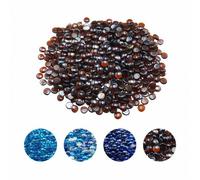 VEVOR Piedras de Vidrio para Chimenea, 4,5 kg, Resistente a Altas Temperaturas, Cuentas de Vidrio Reflectantes y sin Humo 19,05 mm, Alto Brillo, para Paisajismo de Mesas de Fogata, Ámbar Intenso