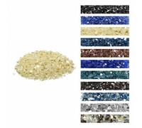 VEVOR Piedras de Vidrio Triturado Reflectante para Chimenea Resistentes a Altas Temperaturas, 4,5 kg, 12,7 mm, sin Humo, para Paisajismo de Piedra de Alto Brillo para Mesas de Fogata, Dorado