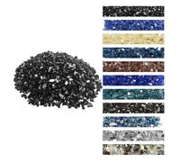 VEVOR Piedras de Vidrio Triturado Reflectante para Chimenea Resistentes a Altas Temperaturas 600 ℃, 9 kg, 12,7 mm, sin Humo, Color Negro, Ideales para Mesa de Fogón, Fogatas, Chimeneas y Jardines