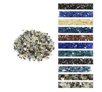 VEVOR Piedras de Vidrio Triturado Reflectante para Chimenea Resistentes a Altas Temperaturas de 600 ℃, 4,5 kg, 12,7 mm, para Mesa de Fogata, de Alto Brillo, Color Cobre, Transparente y Dorado