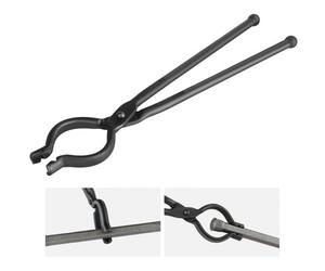 VEVOR Pinzas de Herrero de Acero al Carbono Pinzas de Forja Duraderas Forma de V 46 cm Mango Largo Buen Agarre Operación Segura Equipo de Herrería para Pernos Forjados en Forma de T y de Cabeza Ancha