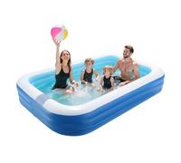 VEVOR Piscina Hinchable Rectangular 300 x 170,2 x 50,8 cm Piscina Inflable de PVC Diseño Estable con Parches de Reparación para Niños, Adultos, Familia, Interior, Exterior, Fiesta Acuática de Verano