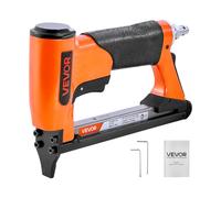 VEVOR Pistola de Clavos Neumática, para Grapas de Alambre Fino Serie 71, Corona de 9,5 mm, Longitud de 6-16 mm, Capacidad Máxima 180 Piezas, para Tapicería, Carpintería y Proyectos de Bricolaje