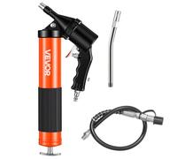 VEVOR Pistola de Engrase, 6000 PSI, con Empuñadura de Pistola y Capacidad 0,4 L, Incluye Manguera Flexible de 45,7 cm, 1 Tubo de Extensión Rígido y 2 Boquillas Planas para Automoción y Náutica