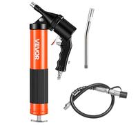 VEVOR Pistola de Engrase, 6000 PSI, con Empuñadura de Pistola y Capacidad 0,4 L, Incluye Manguera Flexible de 45,7 cm, 1 Tubo de Extensión Rígido y 2 Boquillas Planas para Automoción y Náutica