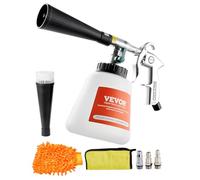 VEVOR Pistola de Limpieza para Automóviles, 80-160 PSI, con 2 Boquillas y Botella de Líquido 1 L, Elimina la Suciedad y el Polvo de la Superficie, para Compresor de Aire NPT, 315 x 225 x 130 mm