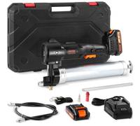 VEVOR Pistola Engrasadora Inalámbrica 20 V 10,000 PSI Manguera de 990 mm de Largo Kit de Pistola Engrasadora Eléctrica Profesional con Batería de Alta Presión con Estuche, Batería, Cargador, Negro