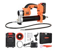 VEVOR Pistola Engrasadora Inalámbrica con luz LED, Manguera de 76,2 cm, Estuche de Transporte, Gatillos de Velocidad Variable Presión Máxima de 8000 PSI para Engrasar Vehículos o Máquinas