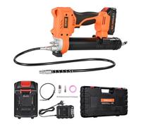 VEVOR Pistola Engrasadora Inalámbrica con luz LED, Manguera de 89,9 cm, Estuche de Transporte, Gatillos de Velocidad Variable Presión Máxima de 8000 PSI para Engrasar Vehículos o Máquinas