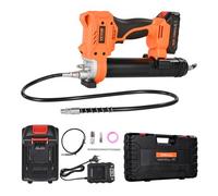 VEVOR Pistola Engrasadora Inalámbrica con luz LED, Manguera de 89,9 cm, Estuche de Transporte, Gatillos de Velocidad Variable Presión Máxima de 8000 PSI para Engrasar Vehículos o Máquinas