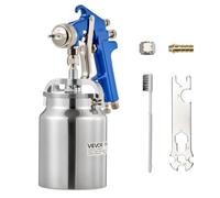 VEVOR Pistola Pulverizadora de Pintura Neumática 1000 ml, con Alimentación por Sifón y Boquilla de 1,8 mm, Caudal y Volumen de Aire Ajustables, para Muebles, Paredes y Coches, 295 x 185 x 110 mm