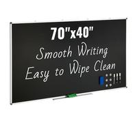 VEVOR Pizarra Magnética 175x100cm Pizarra de borrado en seco Marco de aluminio resistente Fácil montaje en pared con 3 rotuladores 1 borrador 6 imanes para presentaciones Trabajo Oficina Hogar Escuela