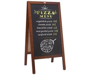 VEVOR Pizarra Negra de Menú con Marco de Madera Tablero de Tiza de 508 x 1016 mm Pizarra con Tiza para Mensajes Pizarra Magnética para Restaurante, Bar, Cafetería, Cocina, Decoración del Hogar y Bodas