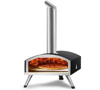 VEVOR Horno de Pizza Portátil 304,8 mm de Acero Inoxidable Horno Portátil de Carbón y Leña para Exteriores con Piedra de Pizza Plegable Cocción Rápida 540 °C para Cocinar Pan Camping Barbacoa Jardín