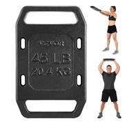 VEVOR Placa con Peso de Hierro Fundido de 20,4 kg, Disco de Peso con Mango Liso para Mochilas, Acabado Texturizado para Senderismo, Balanceo, Entrenamiento de Fuerza, Entrenamiento Físico, 1 Pieza