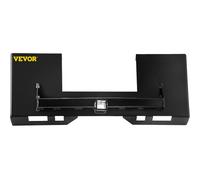 VEVOR Placa de Montaje de Dirección Compacta Espesor de 1/4" Placa de Montaje Universal de Liberación Rápida Adaptador de Cargador de Acero Accesorios Atornillables Fáciles de Soldar, Negro