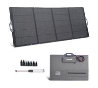 VEVOR Placa Solar Plegable 400W, Panel Solar Monocristalino Portátil, Eficiencia 24%, con Cable de MC4 y Adaptador de Conector, IP67 Impermeable, Compatible con Estaciones de Energía Acampada Viajes